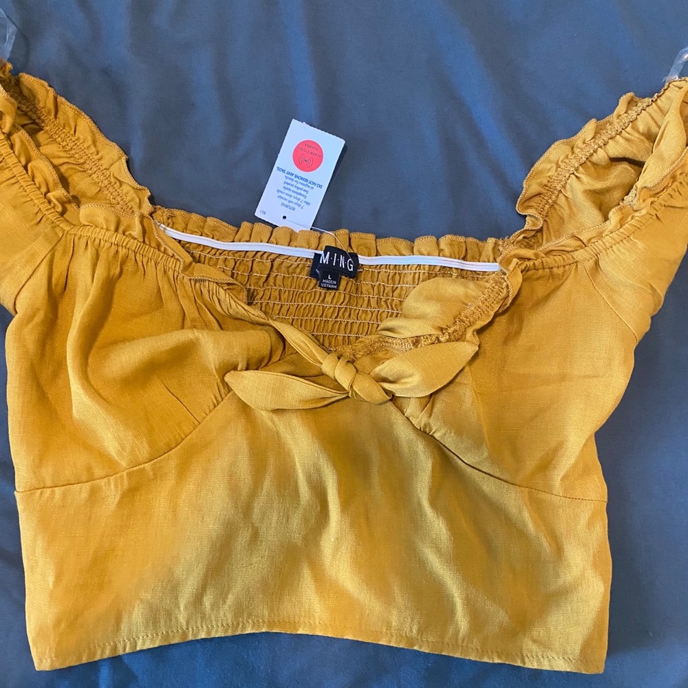 Runched back crop top
